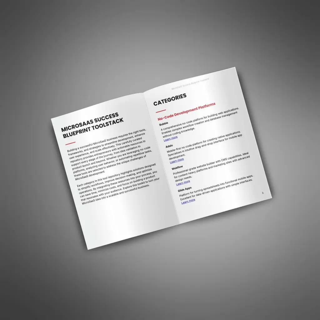 MicroSaas Success Blueprint - Toolstack2.webp