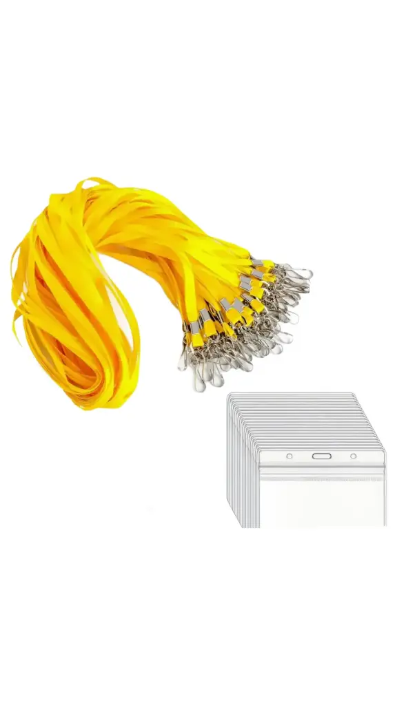 Nøkkelbånd med kortholder (Gul)