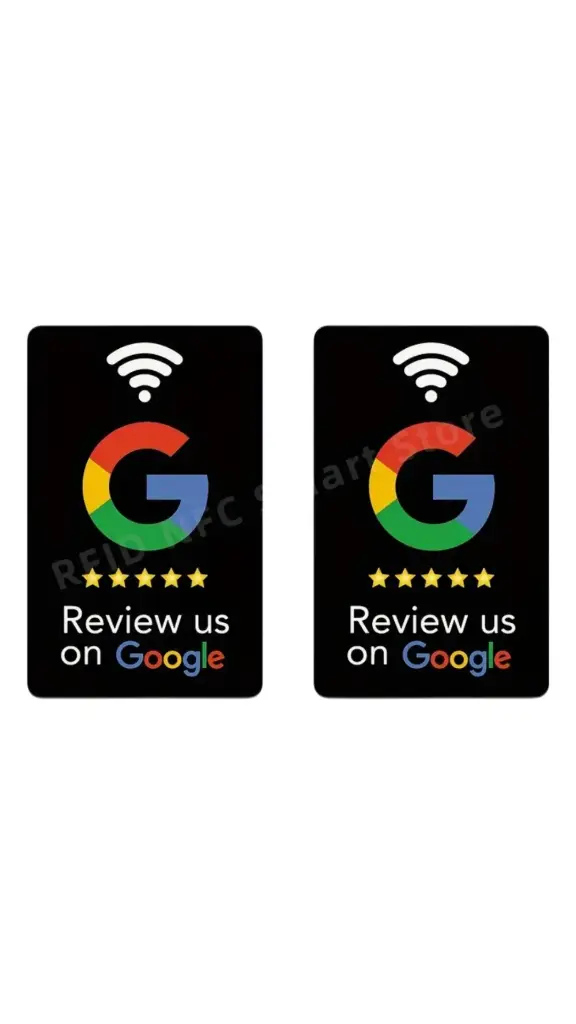 Google Review Kort (Svart) 