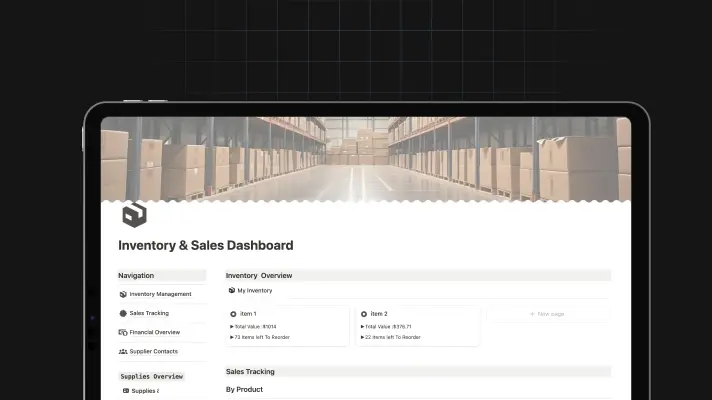 Inventory & Sales Dashboard