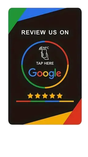 Google Review Kort (Svart)