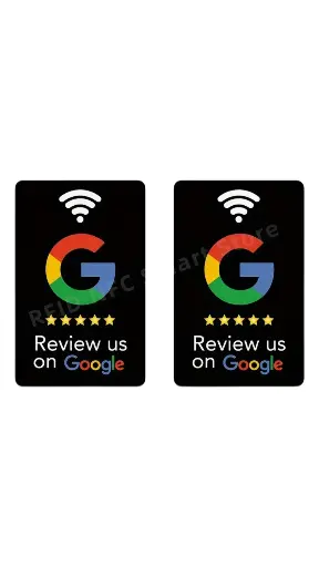 Google Review Kort (Svart) 